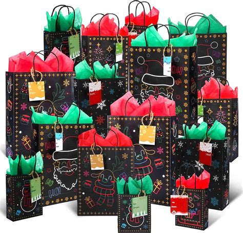 Amazon Cholemy Pcs Christmas Holiday Glow In The Dark Gift Bags