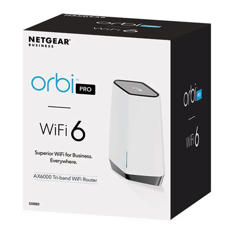 Netgear Orbi Pro Wifi 6 Ax6000 Routeur Sxr80 100eus Sxr80 100eus