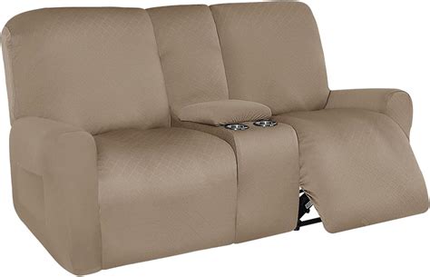 Amazon Ulticor Squared Jacquard Design Reclining Loveseat With