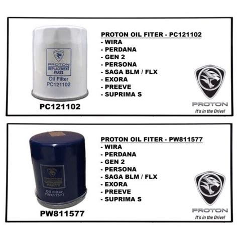 ORIGINAL PROTON OIL FILTER GENUINE PART PW811577 WAJA GEN2 BLM WIRA NEO