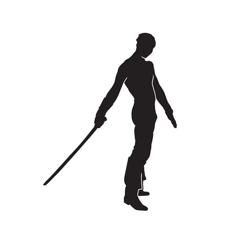 silhouette of a man in a pirate costume holding a sword. silhouette of ...