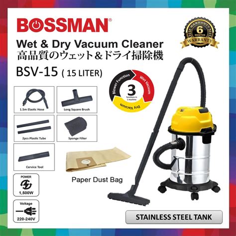 Bossman Wet Dry Vacuum Cleaner BSV15 15L Bossman BSV20 20L