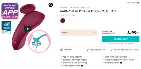 Eis De Satisfyer Sexy Secret Slipvibrator Gratisartikel F R