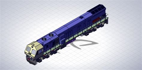 Diesel Locomotive内燃机车模型3d图纸 Step格式 Keryi