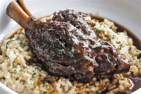 Slow Braised Lamb Shank With Risotto From Hanalei Hawaii