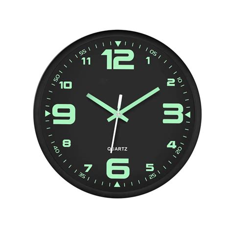 Buy Furione Quartz Silent Sweep Movement Radium Wall Clock For Home