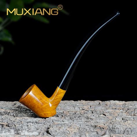 Muxiang Vintage Long Stem Briar Wood Tobacco Pipe MUXIANG Pipe Shop