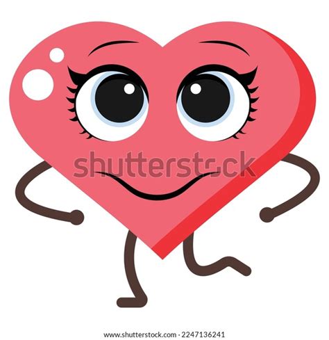 Cartoon Heart Character Cute Love Symbols Stock Vector Royalty Free