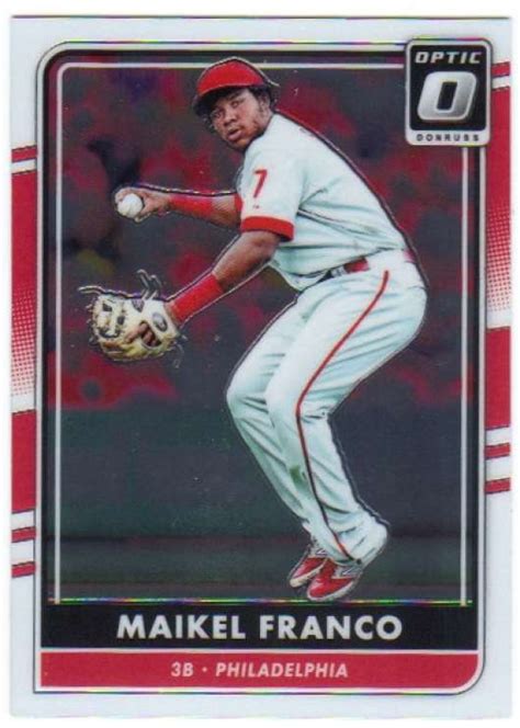 2016 Panini Donruss Optic Chrome Base Card 140 Maikel Franco Phillies