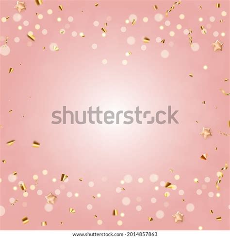 Happy Birthday Background Golden Confetti Sparkle Stock Vector (Royalty ...