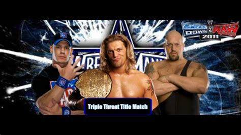 SVR 2011 Wrestlemania 25 John Cena Vs Edge Vs Big Show YouTube