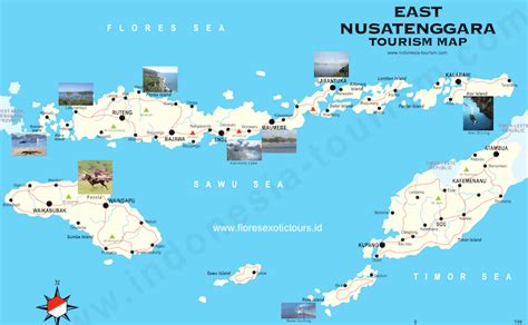 Flores indonesia, Tourist map