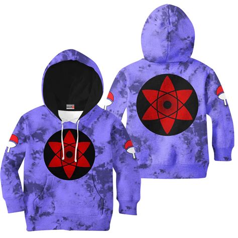 Sasuke Uchiha Mangekyo Sharingan Kids Hoodie Anime Custom Merch Clothe