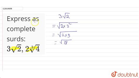express  complete surds  sqrt  root youtube