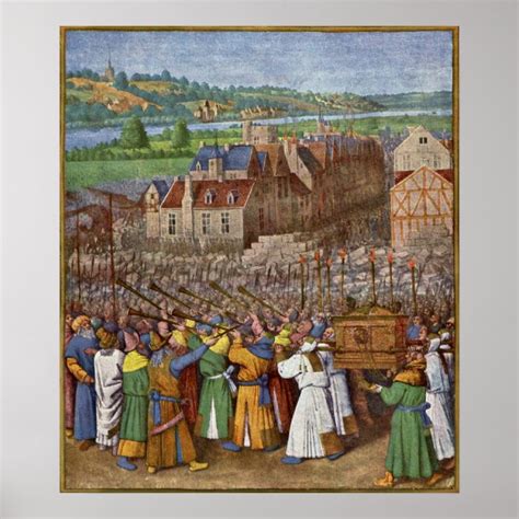 The Trumpets Of Jericho By Jean Fouquet Poster Zazzle