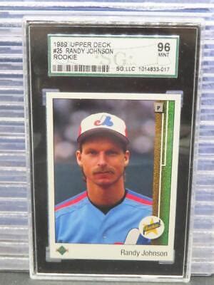 Upper Deck Randy Johnson Star Rookie Rc Sg Mint Expos Ebay