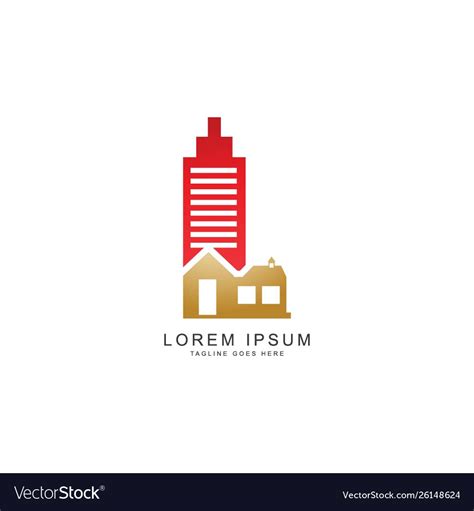 Building Logo Template Royalty Free Vector Image