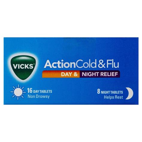 Buy Vicks Action Cold And Flu Day And Night Relief Pack Online At