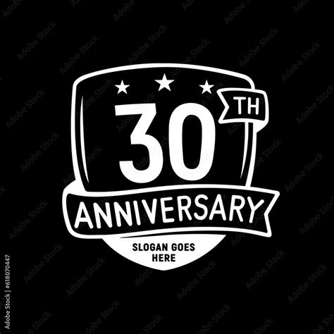 30 Years Anniversary Celebration Shield Design Template 30th