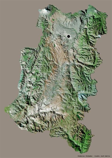 Chimborazo Provinz Ecuador Auf Solide Satellit Stock Abbildung