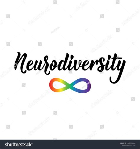 Neurodiversity Lettering Vector Hand Drawn Motivational Stock Vector Royalty Free 1647165364