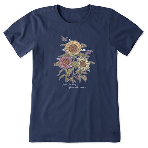 Women S Realaxed Fall Favorite Color Flowers Crusher Tee Life Is Good