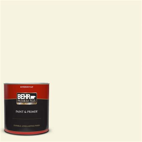 Behr Premium Plus 1 Qt Bwc 03 Lively White Flat Exterior Paint