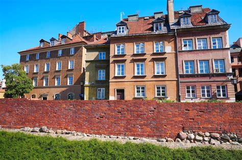 Premium Photo | Colourful buildings in the center of warsaw city warsaw old town