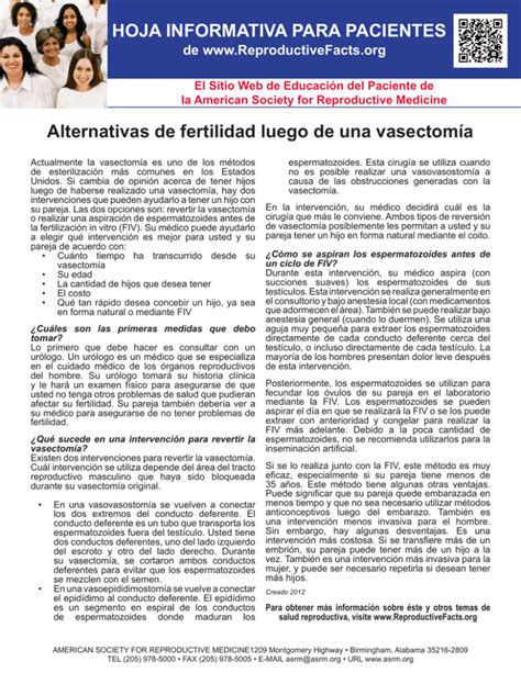 Opciones De Fertilidad Despues De La Vasectomia