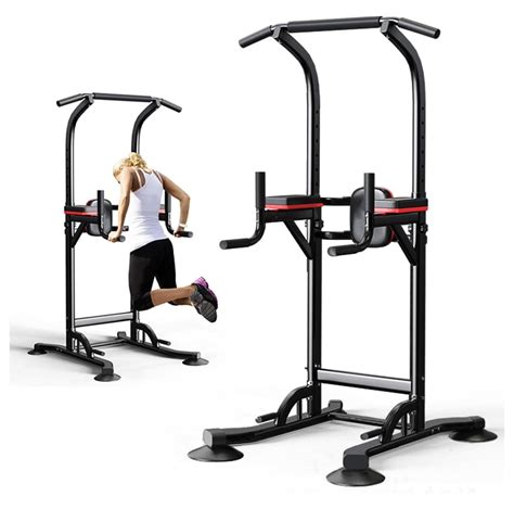 Pull Up Bar Station, Adjustable Multifunction Power Tower Dip Bar