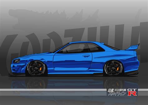 nissan skyline gtr  poster  flux lab displate