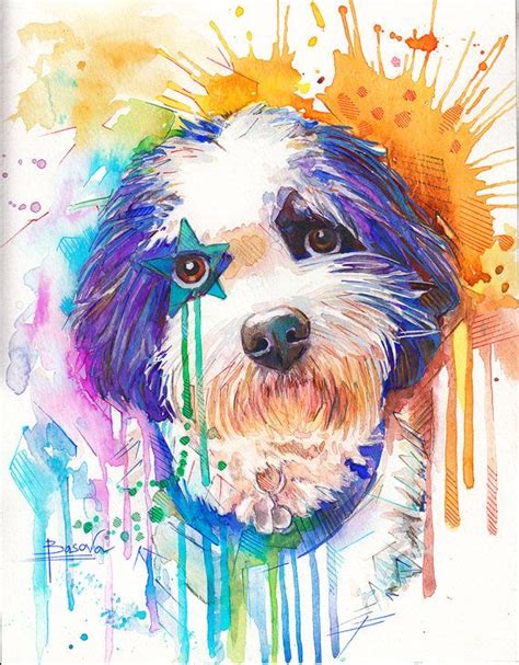 Custom Pet Portrait Original Watercolor Painting Custom Pet Etsy