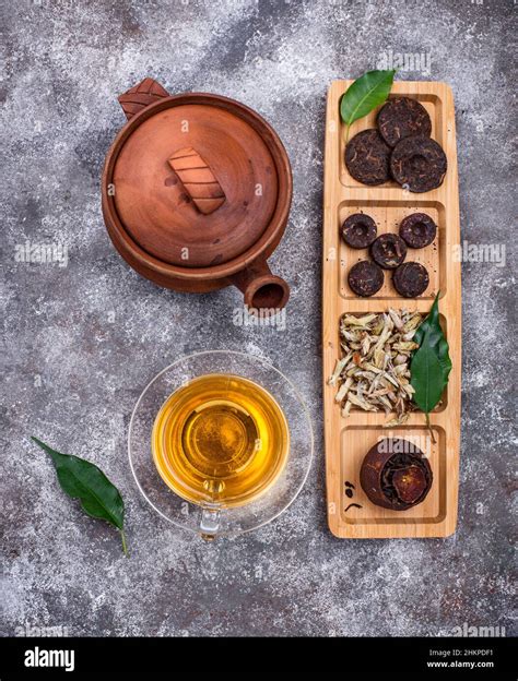 Different Pressed Chinese Pu Erh Tea Stock Photo Alamy