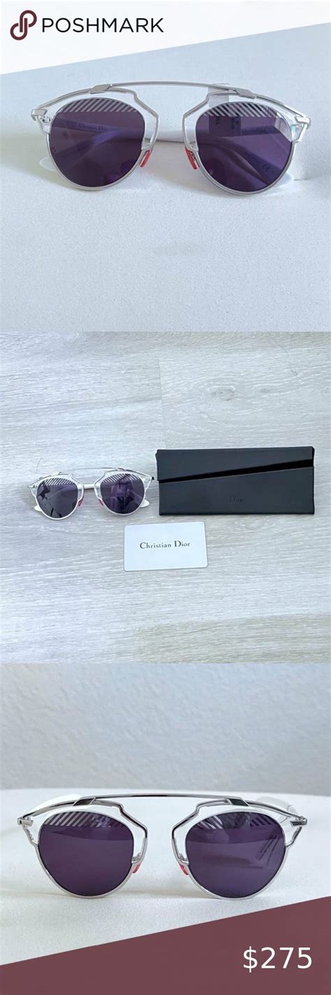 Dior So Real Mirror Lenses Sunglasses Striped Accents