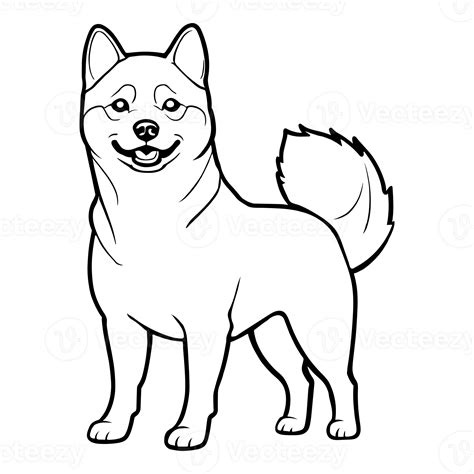 ai generated shiba inu dog coloring page  kids generative ai