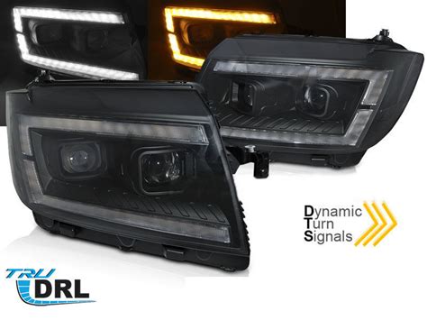 New Black Drl Headlights For Man Tge Lhd Dynamic Turnsignal Projector