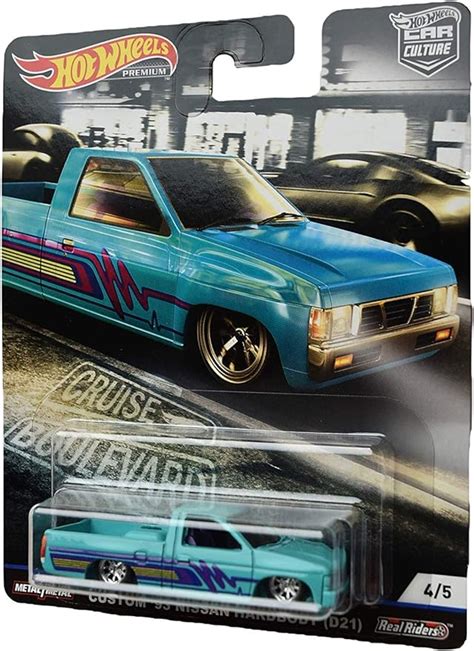 Hot Wheels Car Culture Custom 93 Nissan Hardbody D21 4 5 Blue Automotive