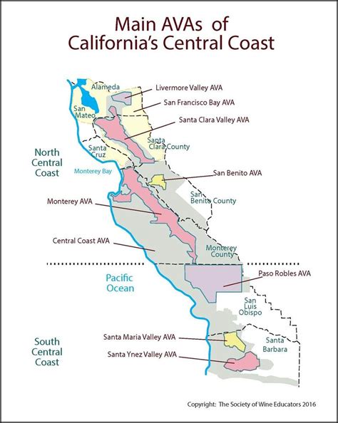 Central California Wine Country Map - Printable Maps