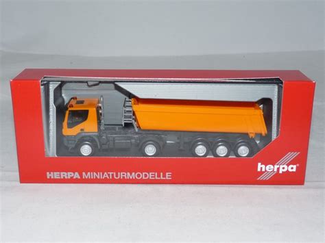 Herpa 315111 Iveco Trakker Mit Schmitz Cargobull Kipp Sattelzug Mit