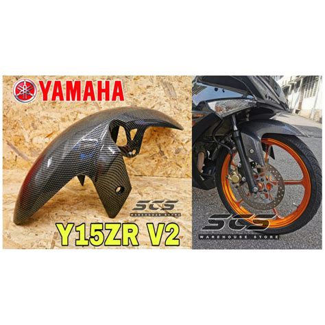 Yamaha Y15ZR V2 Front Mudguard Carbon ABS Vietnam Fender Y15 Ysuku MX ...