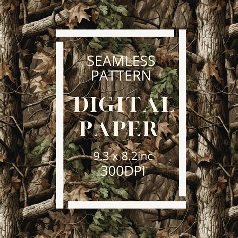 Realistic Tree Camo PNG Nature Camo Seamless Pattern Digital Paper ...