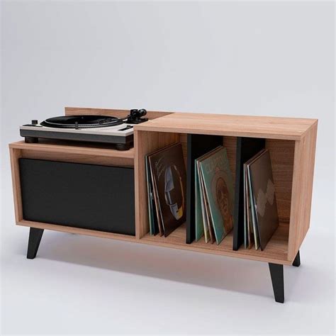 Mueble Rack Para Discos De Vinilos Y Tocadiscos Vinyl Record