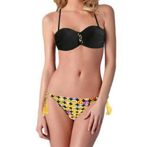 81 Off Other Emoji Bikini Set Super Sexy Padded 3D Print From The