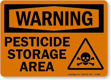 Pesticide Storage Warning Signs