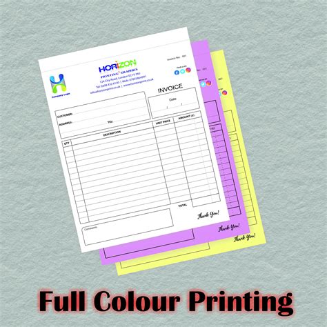 A4 Triplicate Custom Printed Invoice Book Receipt Book Ncr Pad Full