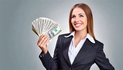 premium photo concept  success business woman  money  suit