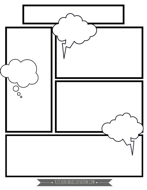 Free Printable Comic Book Templates You Will Receive 6 Variations Of A