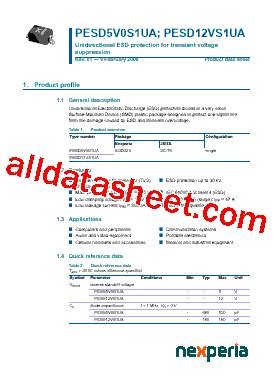 Pesd Vs Ua Datasheet Pdf Nexperia B V All Rights Reserved