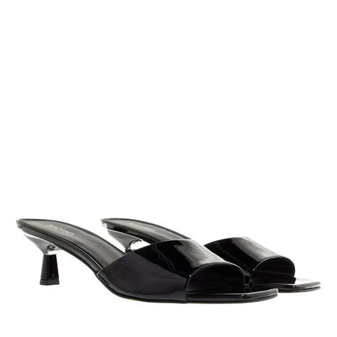 Michael Kors Amal Kitten Sandal Black Mule