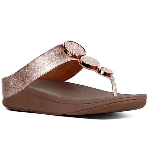 Fitflop Halo Womens Leather Toe Post Sandals Charles Clinkard